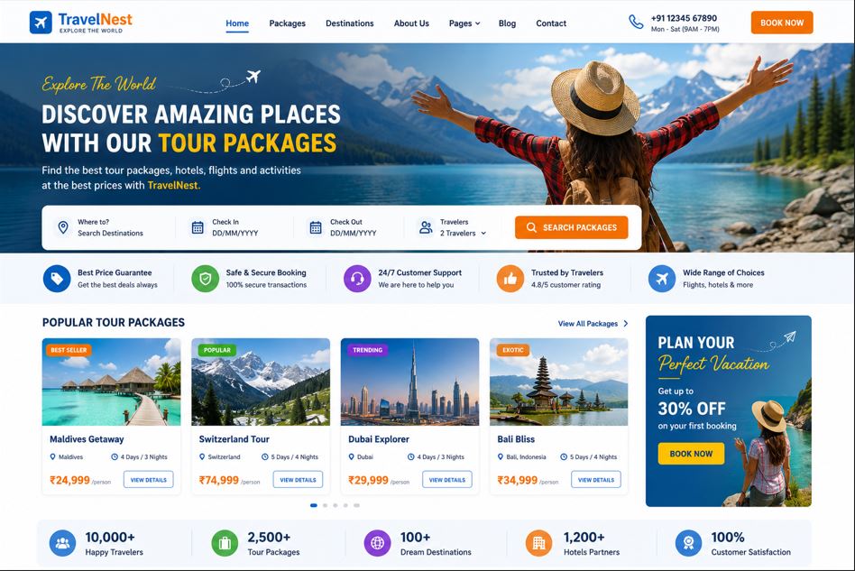 Tour Package Booking Website Development: Build a Powerful Online Travel Booking Platform